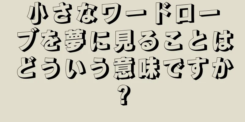 小さなワードローブを夢に見ることはどういう意味ですか?