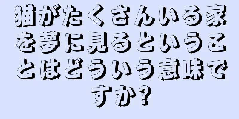 猫がたくさんいる家を夢に見るということはどういう意味ですか?