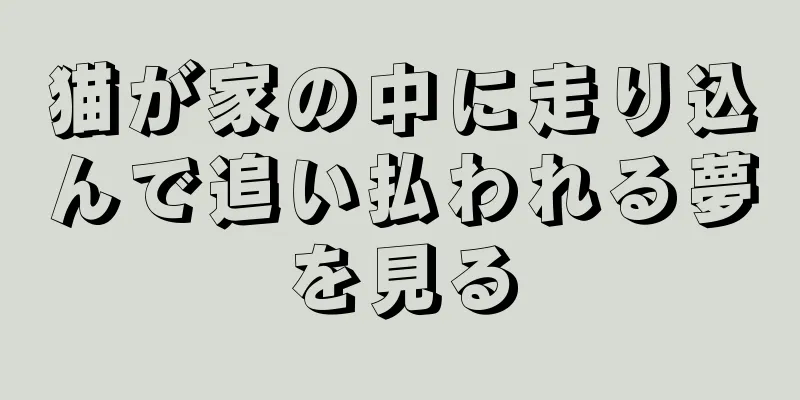 猫が家の中に走り込んで追い払われる夢を見る
