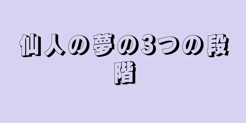 仙人の夢の3つの段階
