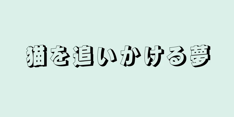 猫を追いかける夢