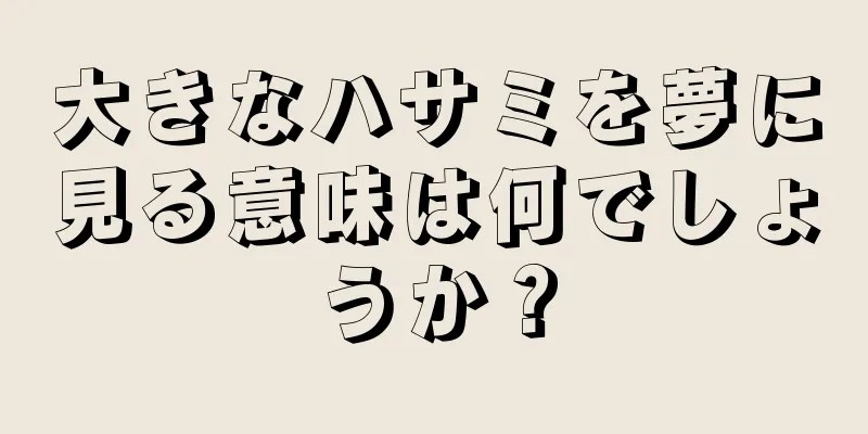 大きなハサミを夢に見る意味は何でしょうか？