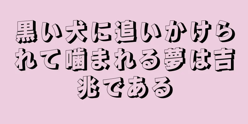 黒い犬に追いかけられて噛まれる夢は吉兆である