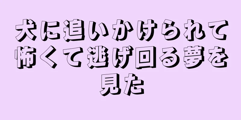 犬に追いかけられて怖くて逃げ回る夢を見た