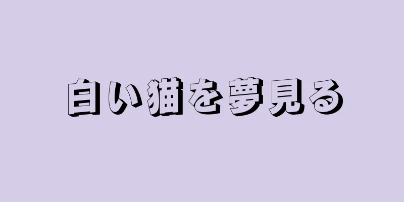 白い猫を夢見る