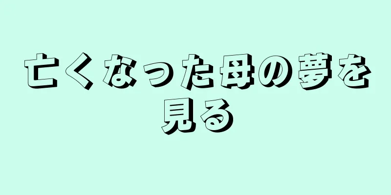 亡くなった母の夢を見る