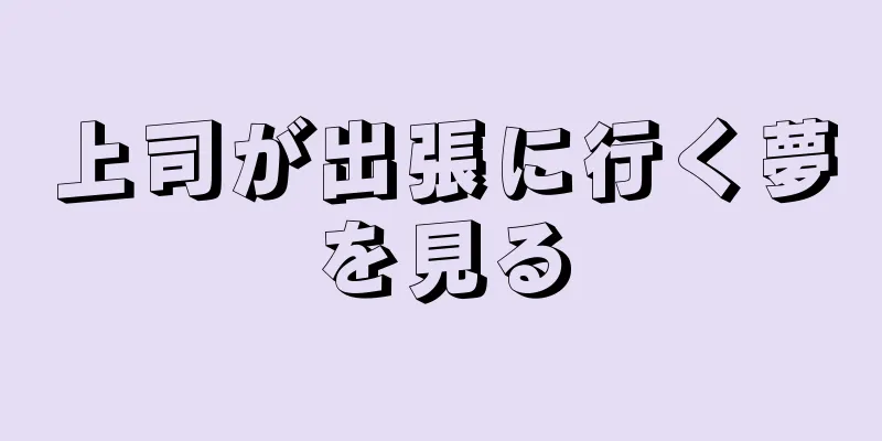 上司が出張に行く夢を見る