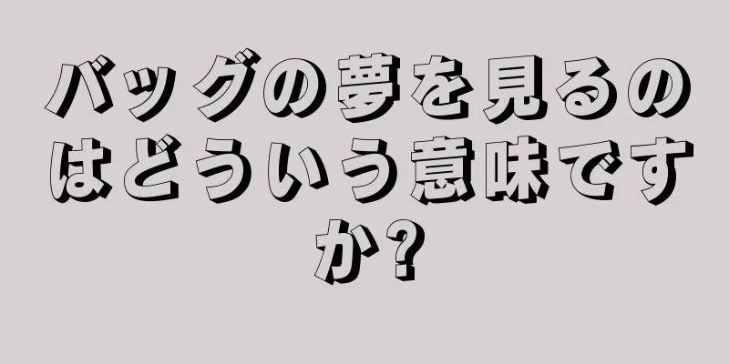 バッグの夢を見るのはどういう意味ですか?