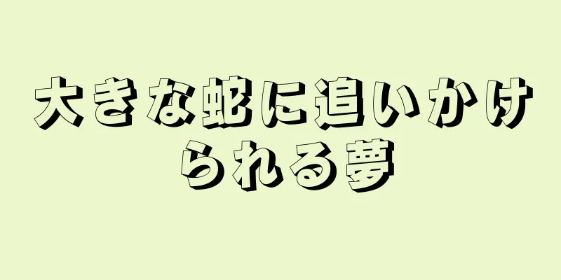 大きな蛇に追いかけられる夢