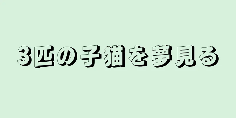 3匹の子猫を夢見る