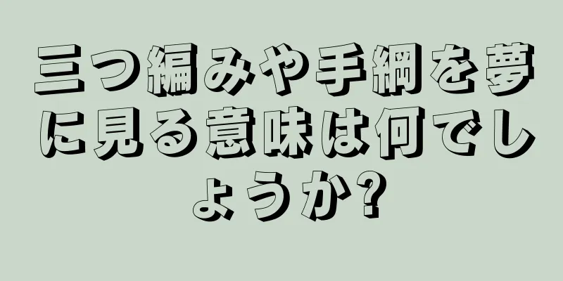 三つ編みや手綱を夢に見る意味は何でしょうか?