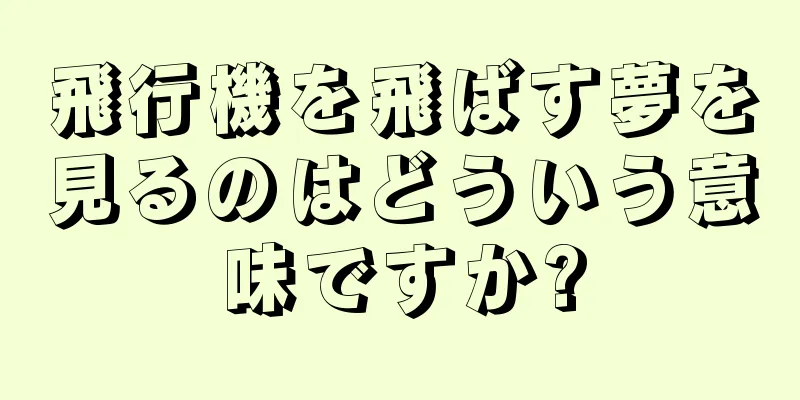飛行機を飛ばす夢を見るのはどういう意味ですか?