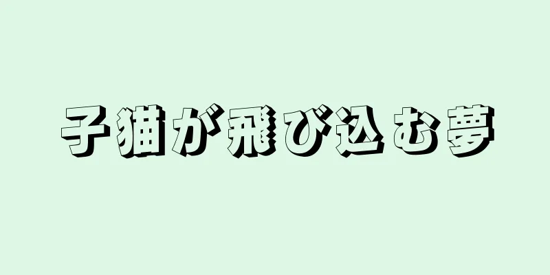 子猫が飛び込む夢