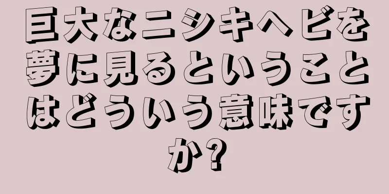 巨大なニシキヘビを夢に見るということはどういう意味ですか?