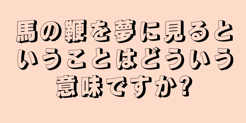 馬の鞭を夢に見るということはどういう意味ですか?