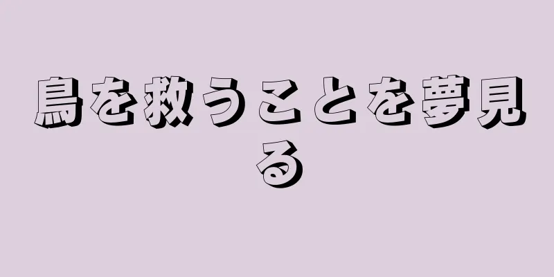 鳥を救うことを夢見る
