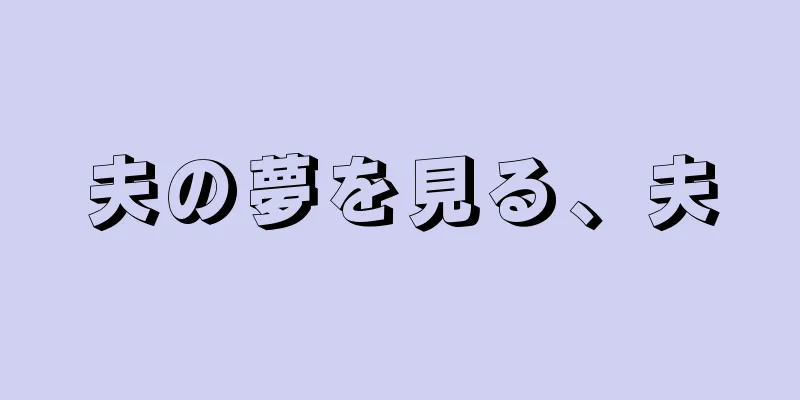 夫の夢を見る、夫