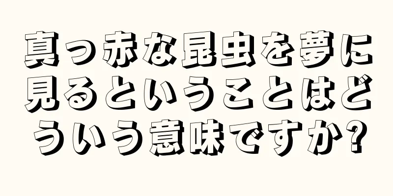 真っ赤な昆虫を夢に見るということはどういう意味ですか?