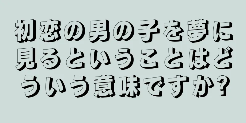 初恋の男の子を夢に見るということはどういう意味ですか?