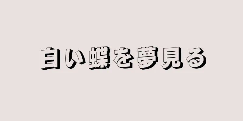 白い蝶を夢見る