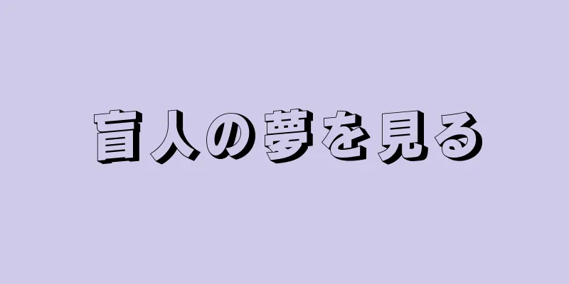 盲人の夢を見る