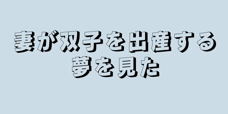 妻が双子を出産する夢を見た