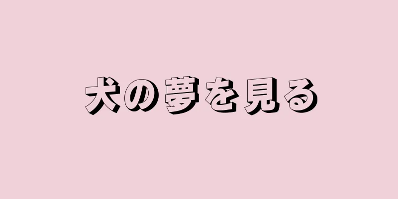 犬の夢を見る