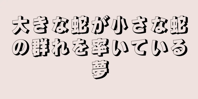 大きな蛇が小さな蛇の群れを率いている夢