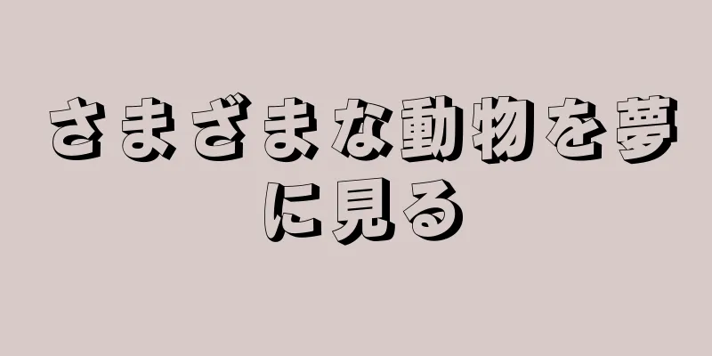 さまざまな動物を夢に見る