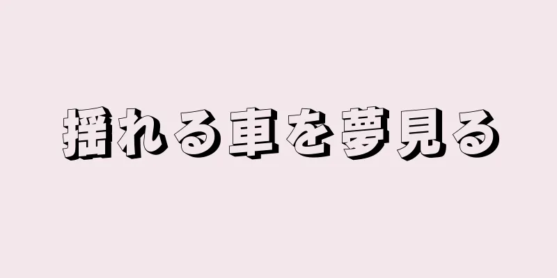 揺れる車を夢見る