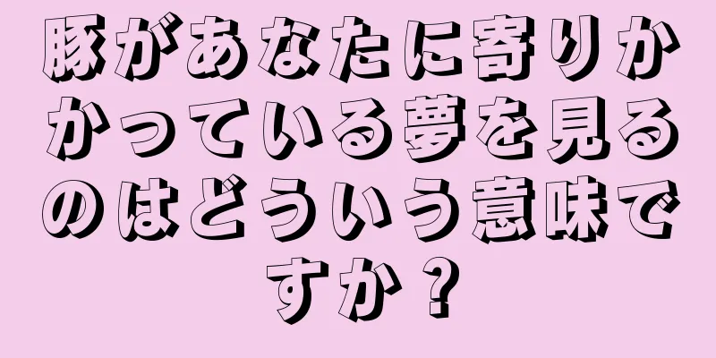 豚があなたに寄りかかっている夢を見るのはどういう意味ですか？
