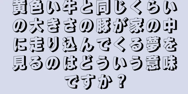黄色い牛と同じくらいの大きさの豚が家の中に走り込んでくる夢を見るのはどういう意味ですか？