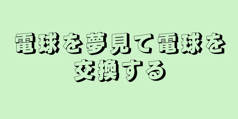 電球を夢見て電球を交換する