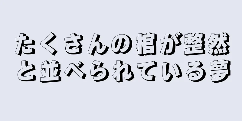 たくさんの棺が整然と並べられている夢