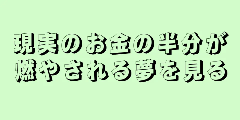 現実のお金の半分が燃やされる夢を見る