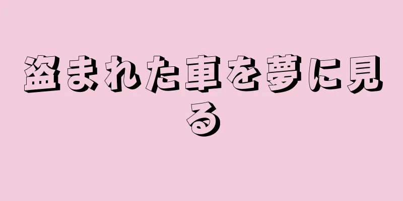 盗まれた車を夢に見る