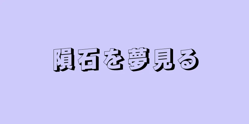 隕石を夢見る