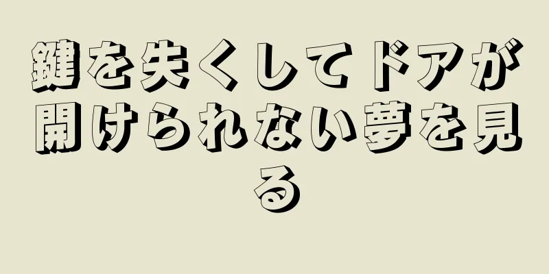 鍵を失くしてドアが開けられない夢を見る
