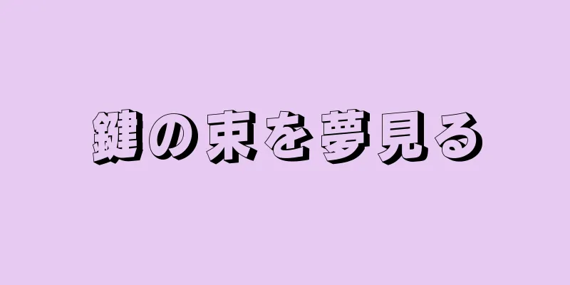 鍵の束を夢見る