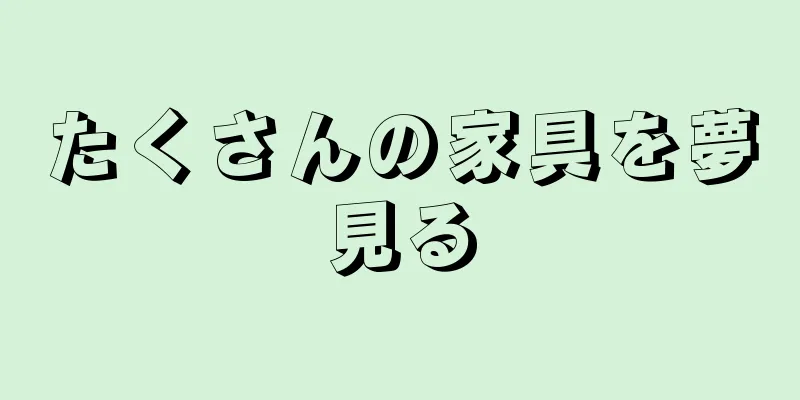 たくさんの家具を夢見る