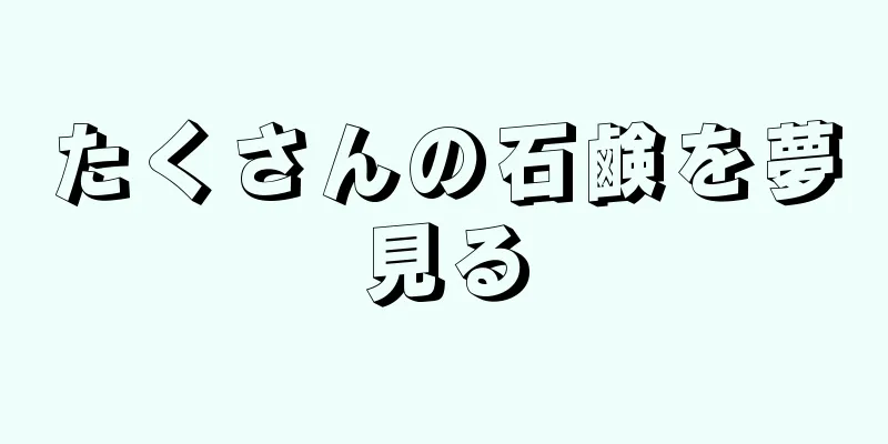 たくさんの石鹸を夢見る