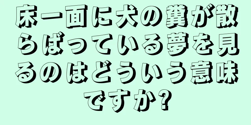 床一面に犬の糞が散らばっている夢を見るのはどういう意味ですか?