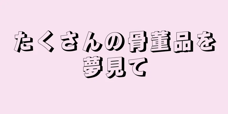 たくさんの骨董品を夢見て