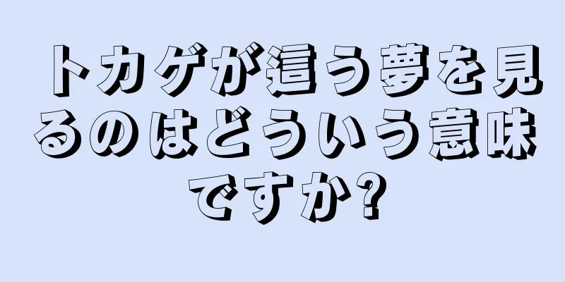トカゲが這う夢を見るのはどういう意味ですか?