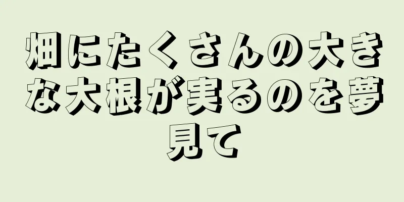 畑にたくさんの大きな大根が実るのを夢見て