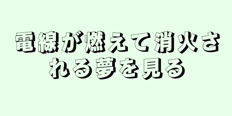 電線が燃えて消火される夢を見る