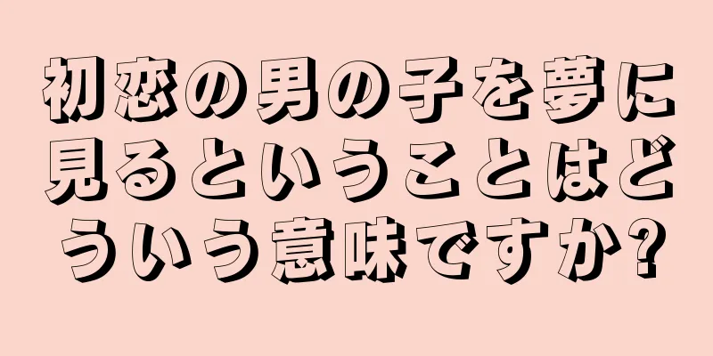 初恋の男の子を夢に見るということはどういう意味ですか?