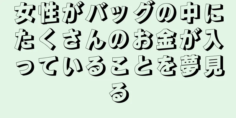 女性がバッグの中にたくさんのお金が入っていることを夢見る