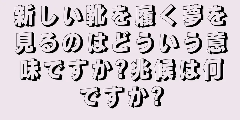 新しい靴を履く夢を見るのはどういう意味ですか?兆候は何ですか?