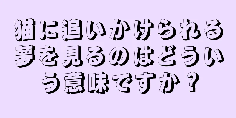 猫に追いかけられる夢を見るのはどういう意味ですか？